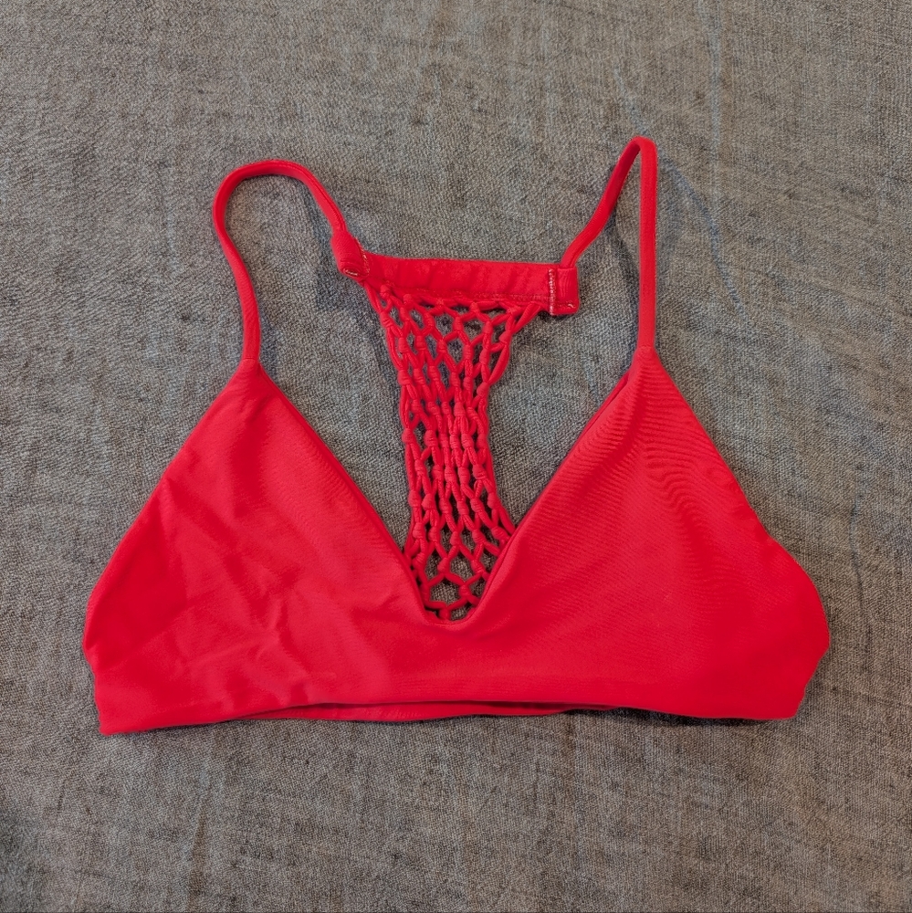 Mikoh Maui Crocheted Racer-Back Bikini Top